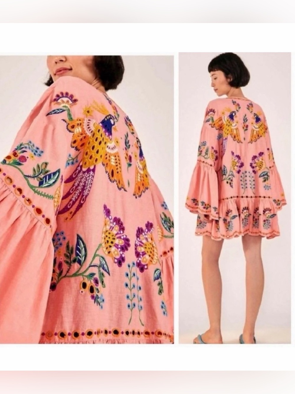 NWT *RARE* Farm Rio Richillieur Frilled Kimono